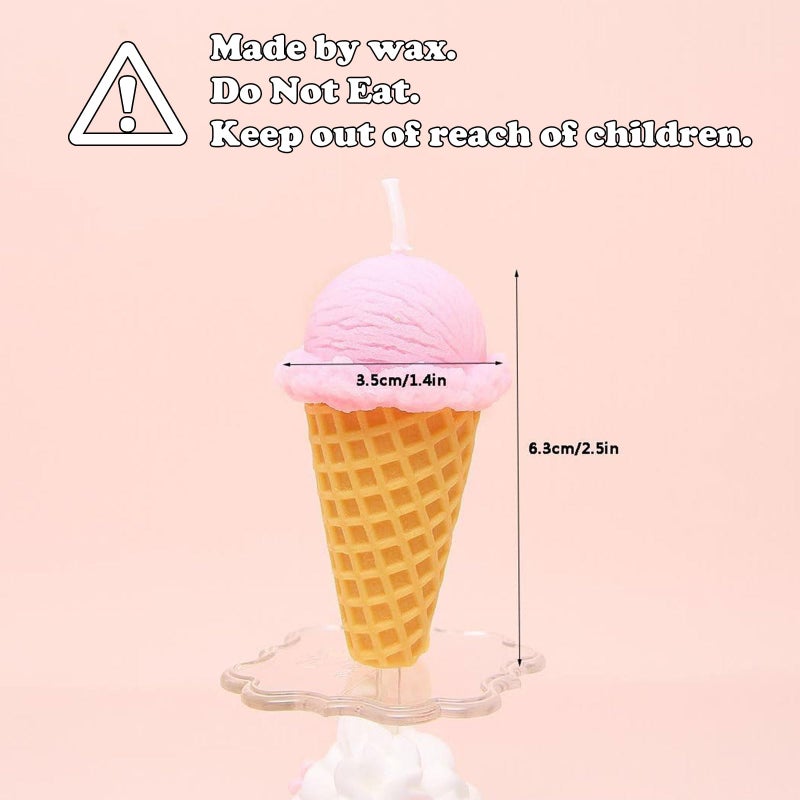 iLikePar Birthday Candles Lollipops Smokeless Cake Topper Candle for Party Supplies and Wedding Favor (Ice Cream) - Image 2